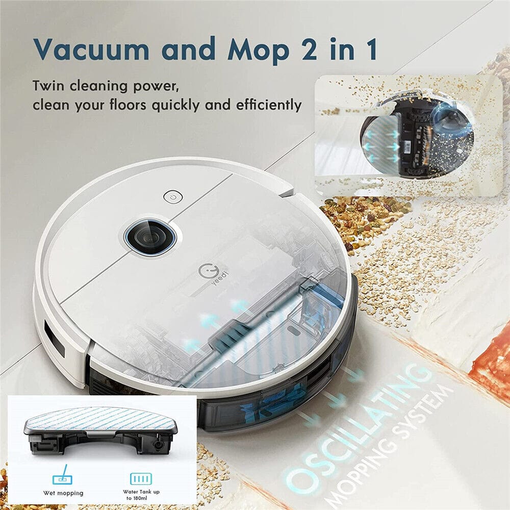 Oscillating Mopping Vacuum Bundle Robot Vacuum and Mop yeedi vac 2 pro with self-empty station Bundle