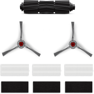 Mop station replacement parts Accessories Side brush x 3, roller brush x 1, filter x 3